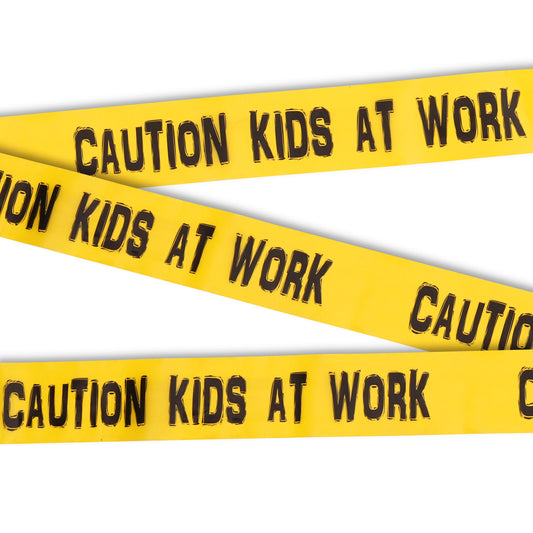 Caution Kids at Work Party Decoration - Construction Birthday Party Supplies - Construction Party Favors - Construction Theme Birthday Party - Kids Room Decorations - 95' Roll