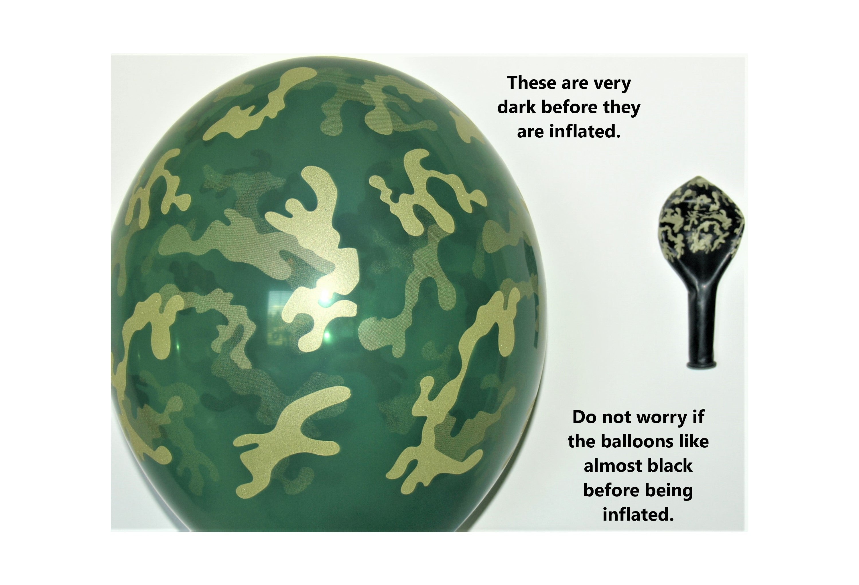 Green Camouflage Balloons. 24Pk – TorxGear Kids